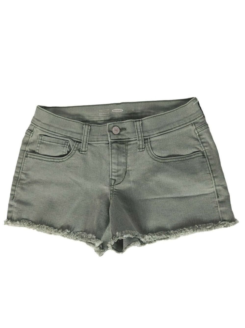 Old Navy Denim Booty Shorts Olive Green Size 0
